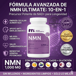 🧬Complejo NMN 10 en 1 de 1000 mg (60 Cápsulas) 🌿