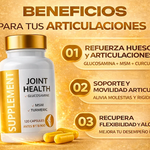 ALIVIO RÁPIDO DEL DOLOR ARTICULAR – Fórmula 4 en 1 (Glucosamina + MSM + Cúrcuma) | FUNRICH: Muévete Sin Dolor