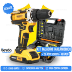 POWERBIT™ - KIT TALADRO INALÁMBRICO ATORNILLADOR + 26 ACCESORIOS + 2 BATERIAS REGALO 🎁