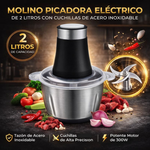 Molino Picador Eléctrico 2L 🔌 – Carne, Verduras, Ajo, Chile y Más 🌶️