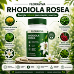 🌱 Fórmula Natural Antiestrés y Energizante Rhodiola Rosea + Té Verde + Schisandra | Equilibrio, Energía y Bienestar |🌿-60 Capsulas